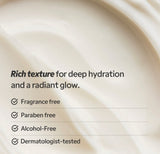 Close up of cream ceramic texture showing rich, non-greasy consistency of TIRTIR ceramic cream.