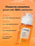 A drop of COSRX 5 PDRN Collagen Vitalizing Serum on skin showing lightweight consistency
