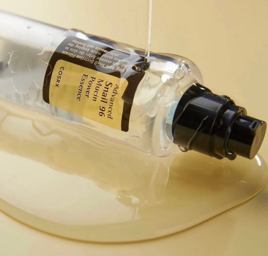 COSRX Advanced Snail 96 Mucin Power Essence (front view) – lightweight snail mucin essence for hydration and skin repair.
