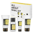 COSRX All About Snail Korean Skincare Set - Complete 4-piece travel kit with cleanser, essence, cream, and eye cream
