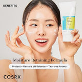 Lifestyle flatlay: COSRX low pH good morning gel cleanser paired with daily skincare essentials