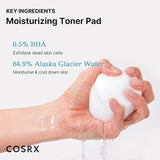 Smooth side of the COSRX moisture pad used for soothing and prepping skin for makeup.