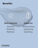 Texture swatch of COSRX moisturizing lotion on skin lightweight, non-greasy finish