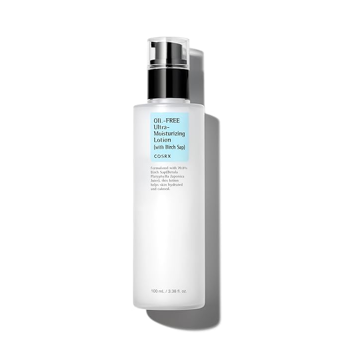 COSRX Oil-Free Ultra Moisturizing Lotion with Birch Sap (100ml) — front label and bottle