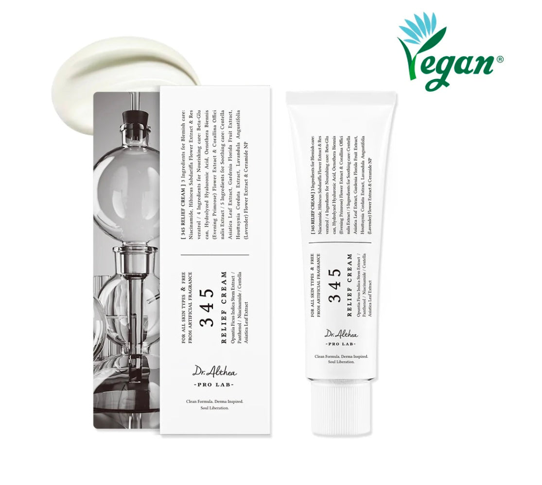 Close-up of a single Dr. Althea 345 cream tubes, highlighting its texture and design.