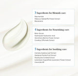  Infographic explaining the key soothing and repairing ingredients in the 345 cream duo