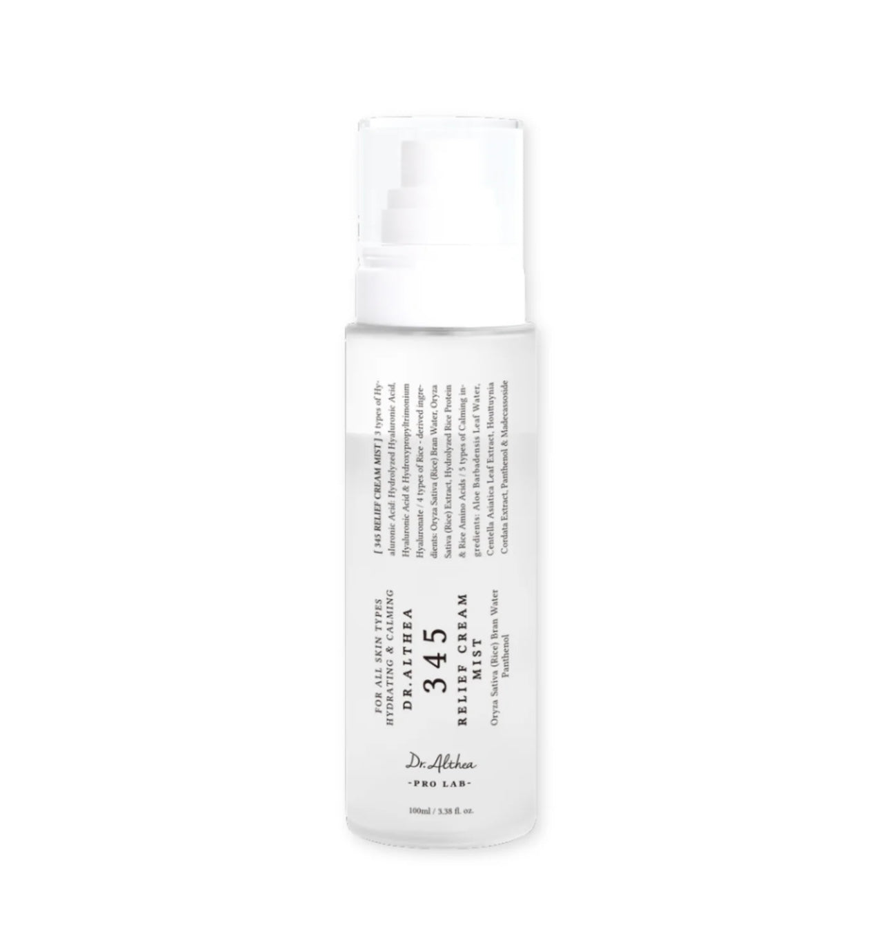 Dr. Althea 345 Relief Cream Mist bottle showcased against a clean background.