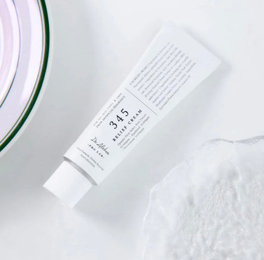 Dr. Althea 345 Relief Cream box and tube presentation.