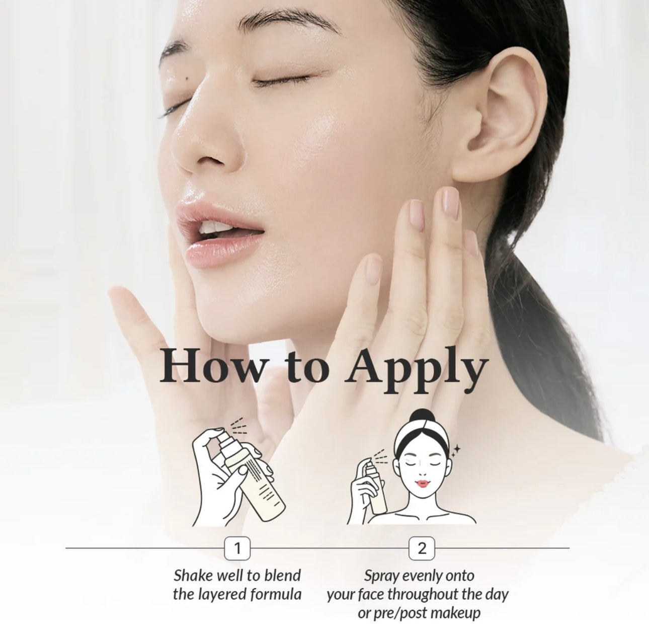 The 345 Relief Cream Mist pictured as part of a complete daily skincare routine for sensitive skin.