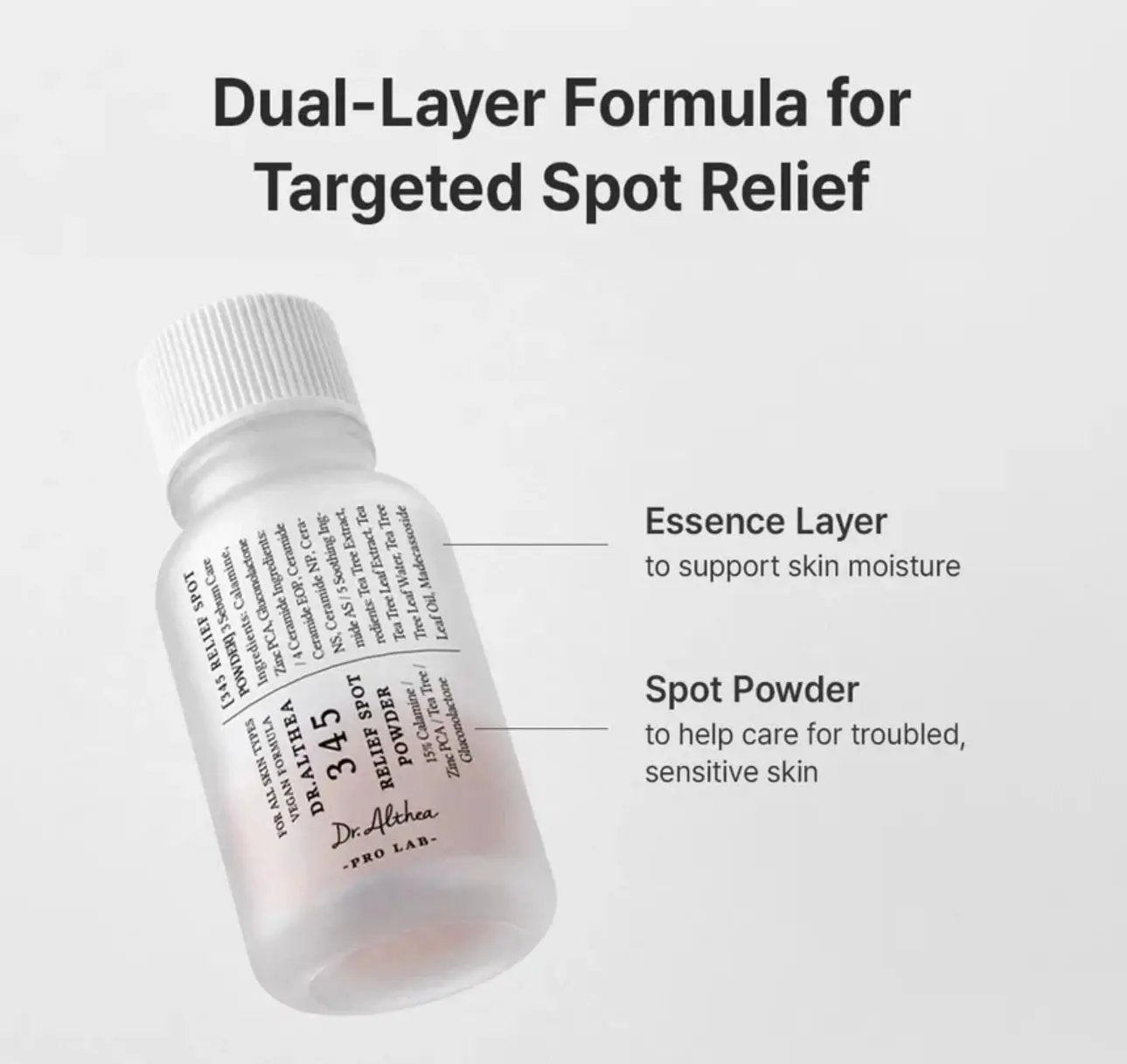Lightweight powder texture of Dr. Althea 345 Relief Spot Powder – absorbs excess sebum gently