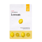 Etude 0.2 Therapy Air Mask (Lemon) — vitamin-rich lemon mask to revive dull skin.