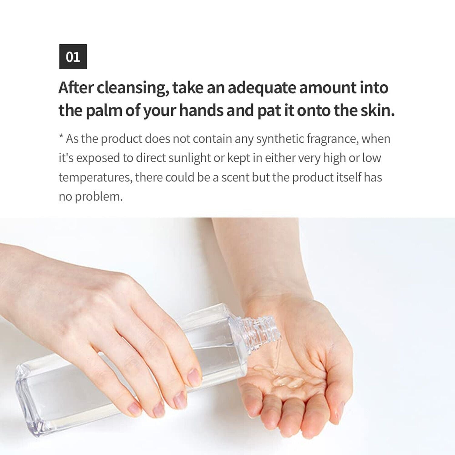 Applying the Soon Jung pH 5.5 Relief Toner to face with a cotton pad.