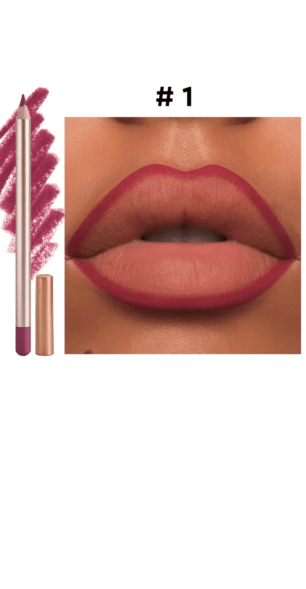 FencyGrace Line Loud, Lápiz labial mate retráctil vegano Infundido con Vitamina E