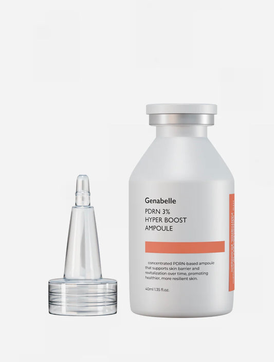 Genabelle PDRN 3 Hyper Boost Ampoule 40ml front view showing the glass bottle and packaging for skin vitality.
