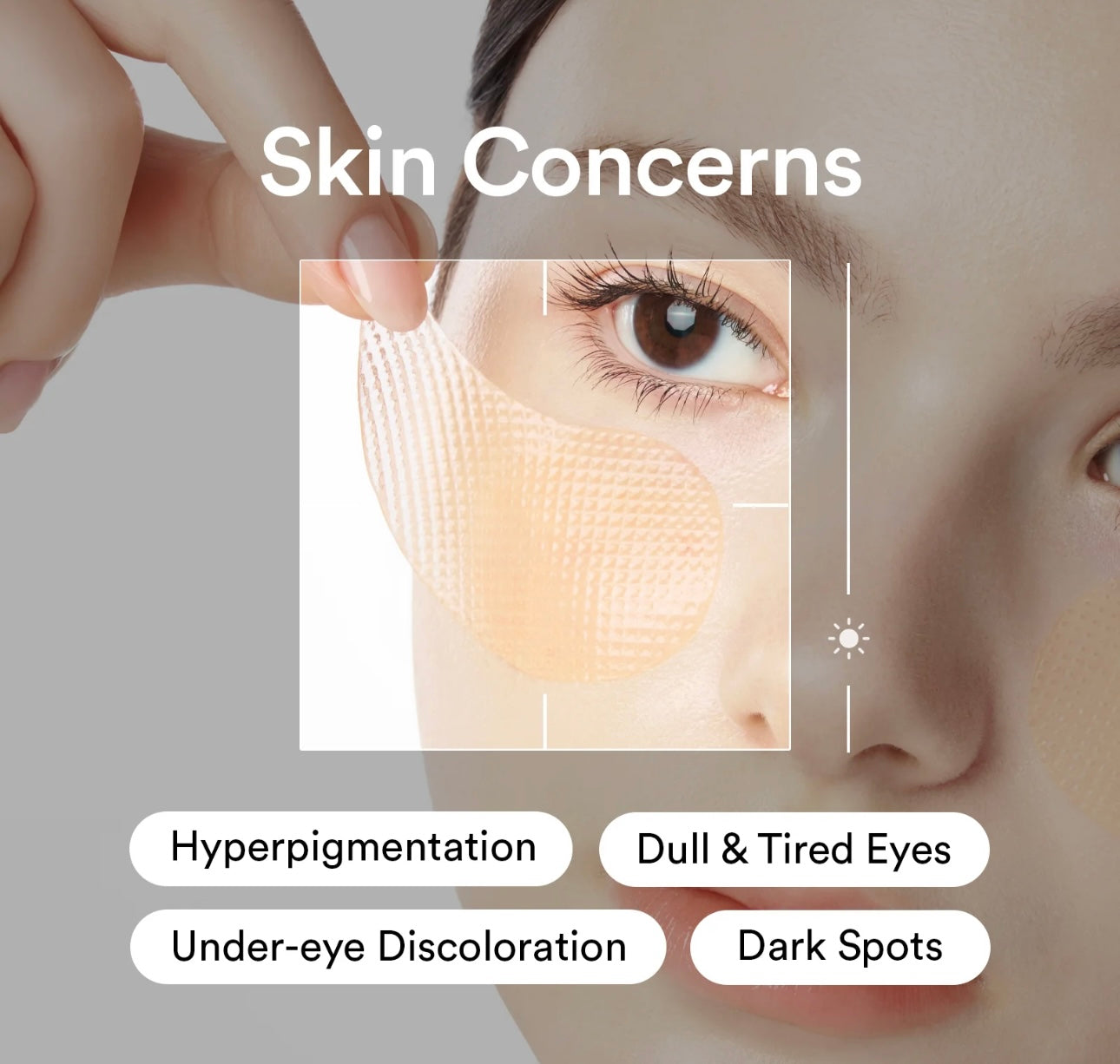 A single Glutathione Kojic Eye Patch Vita Jelly removed from pack – translucent hydrogel texture