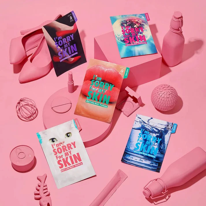 Close-up of I'm Sorry For My Skin pH 5.5 Jelly Mask texture – thick jelly essence for deep moisture
