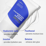 ISNTREE sun cream being blended effortlessly into skin without white cast.