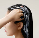 Hair after using Lilyeve Repair Turn Gelato Hair Pack Bouncy Berry – soft, bouncy, and hydrated strands.