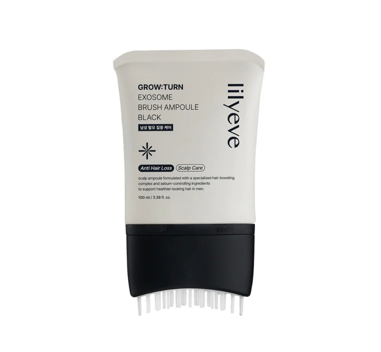 Close-up of the lightweight exosome brush ampoule prime texture from the lilyeve Grow Turn serum.