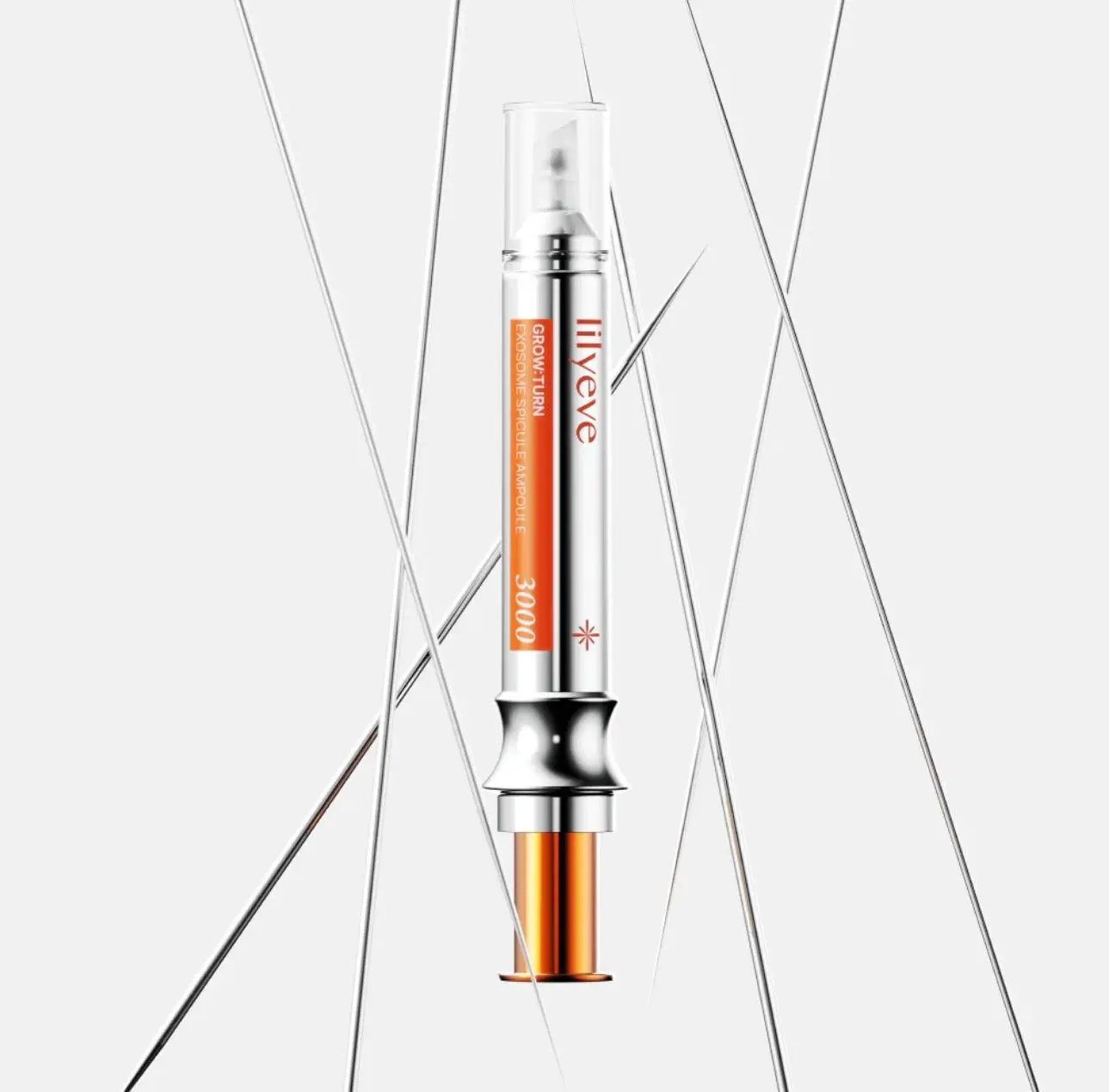 Lilyeve Grow Turn Exosome Spicule Ampoule 3000 back label – ingredients and directions for scalp elasticity and density
