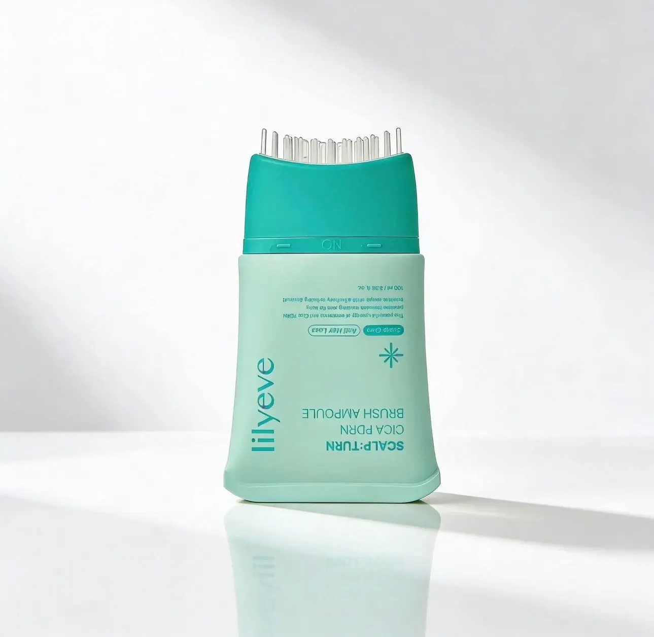 Lilyeve Scalp Turn Cica PDRN Brush Ampoule 100ml – scalp soothing treatment with built-in brush applicator