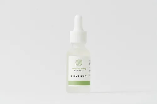 LILYFIELD calming serum box and bottle — packaging and 30ml size