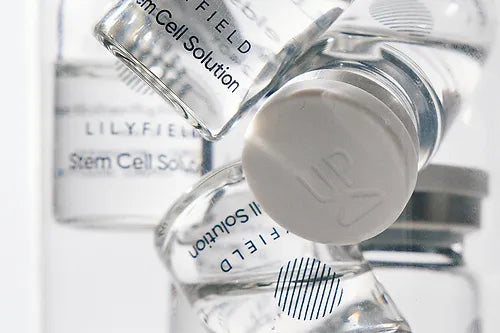 Serum texture drop from LILYFIELD Stem Cell Solution — lightweight anti-aging formula