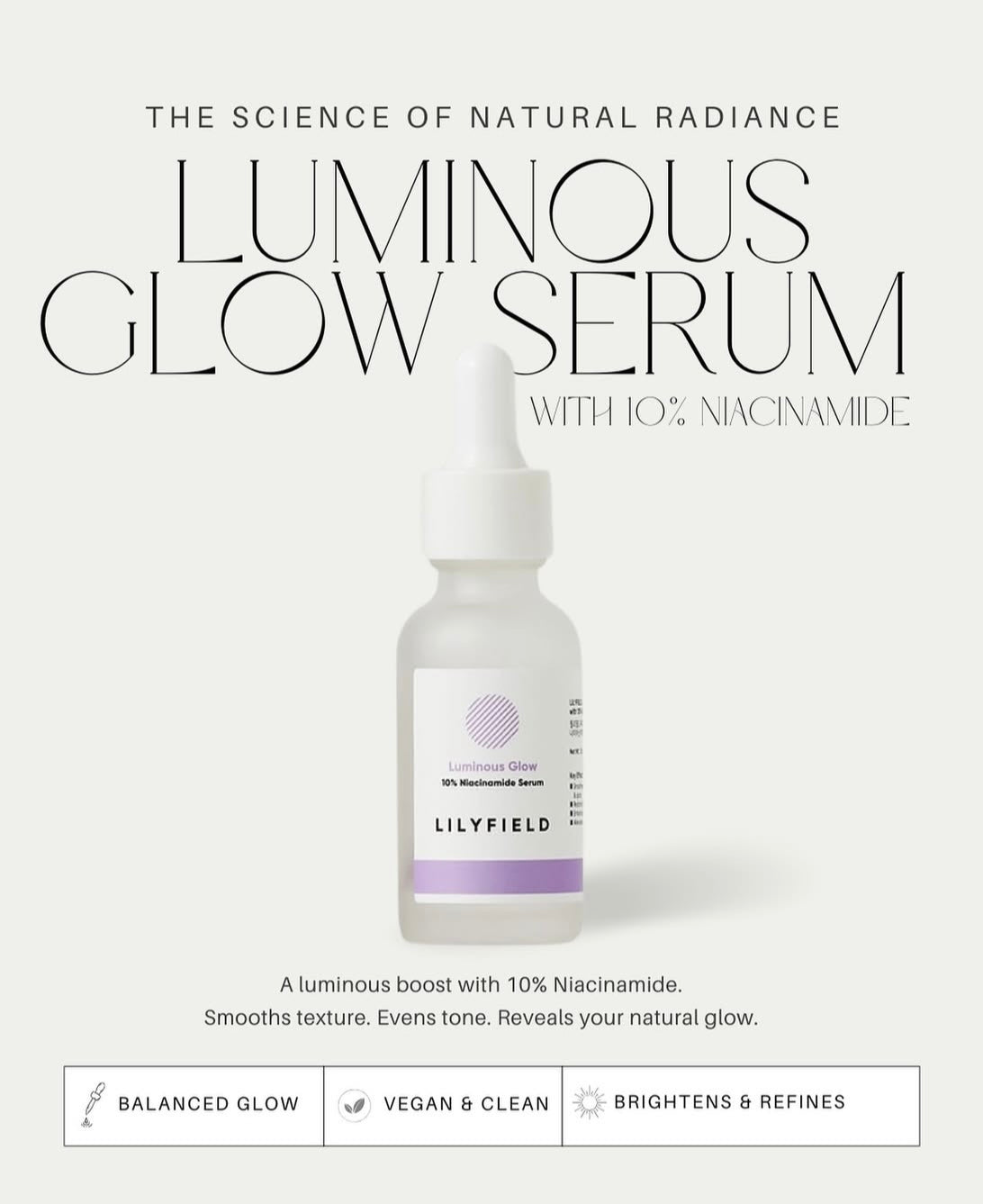 Lifestyle shot featuring Lilyfield Trio advanced calming serums in use