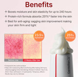 Close-up texture of Centellian24 Madeca Cream Time Reverse showing rich white moisturizer consistency.