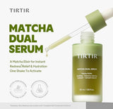 The creamy and ampoule layers of Matcha Dual Serum blending together after shaking.