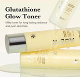 Medicube Age R Glutathione Glow Toner placed in a clean aesthetic bathroom setup for daily skincare routine.