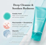 Medicube azelaic acid niacinamide deep clean foam cleanser lathered into rich micro-foam