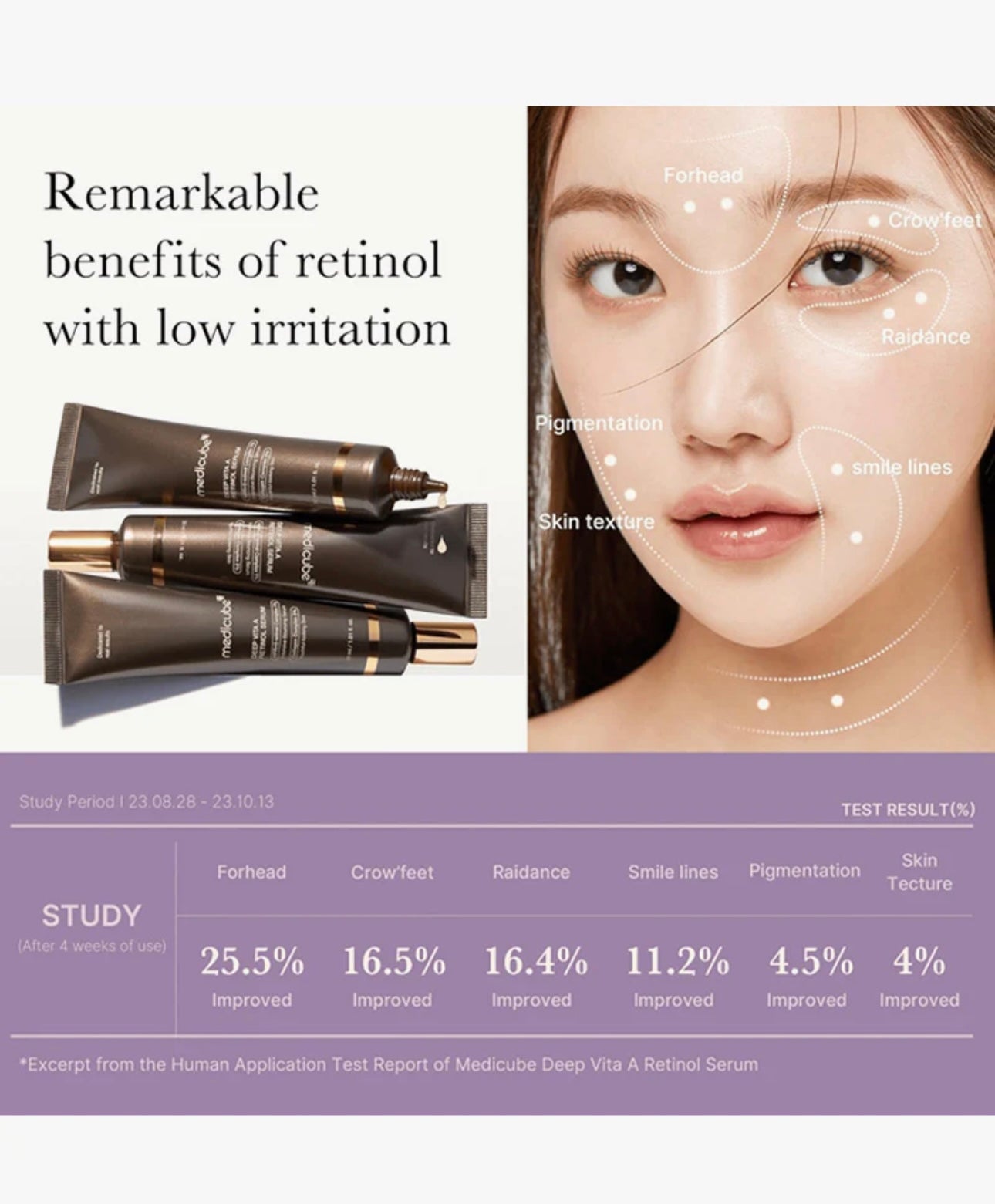 Ingredient highlight: niacinamide and squalane called out beside the product bottle.