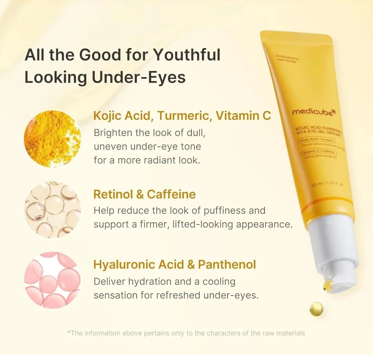 Precise applicator tip of the Medicube Kojic Acid Turmeric Vita Eye Gel Serum for easy application.