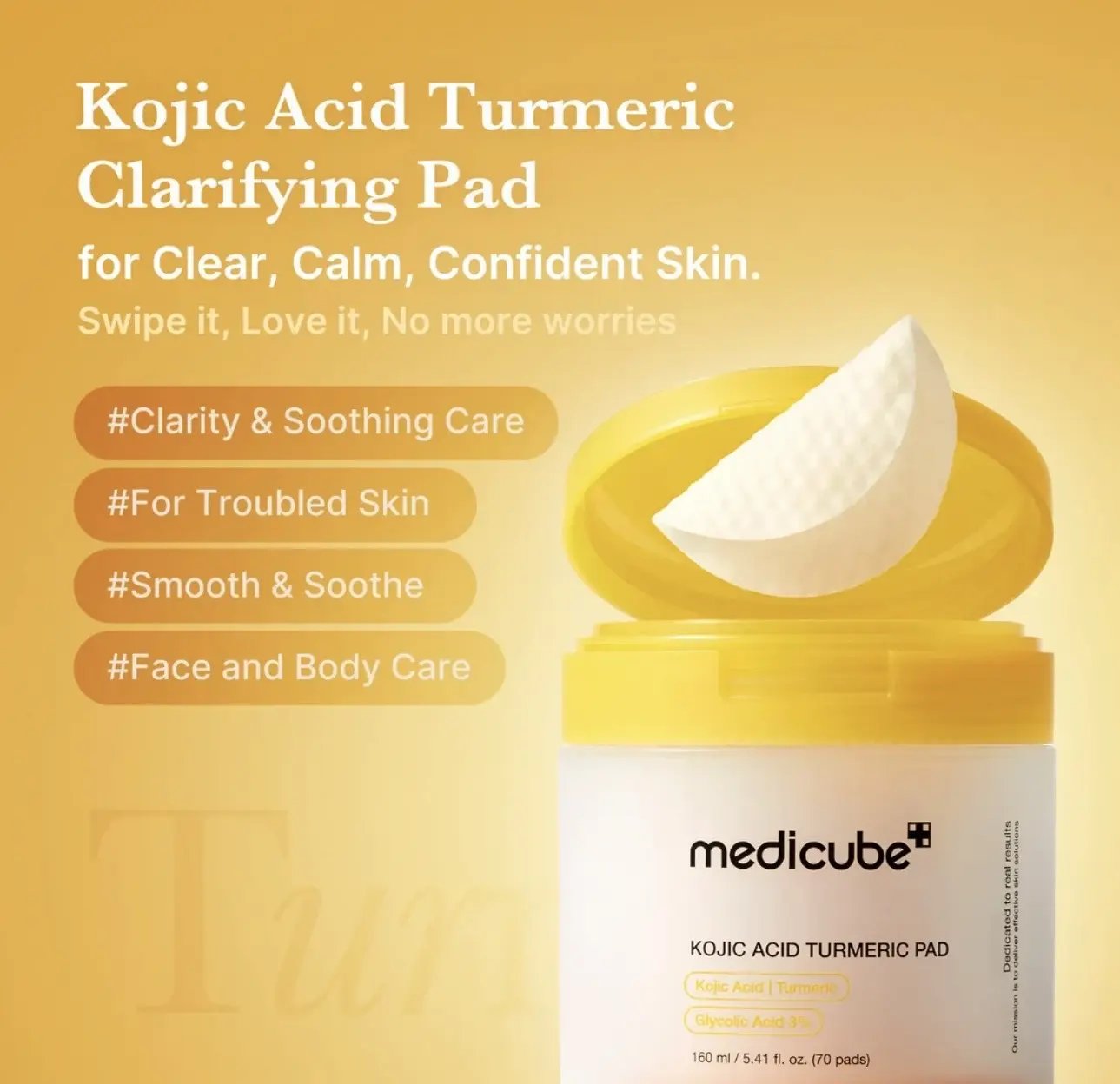 Medicube Kojic Acid Turmeric Pad for skin brightening