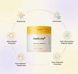 Medicube Kojic Acid Turmeric Pad front view with jar