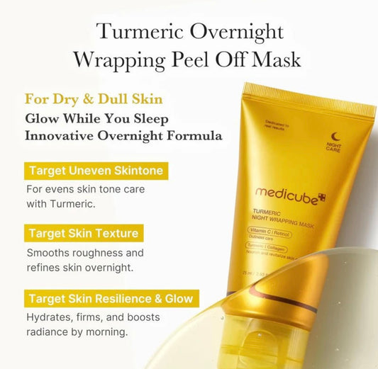 Smooth creamy texture of Medicube Korean night mask with kojic acid and turmeric