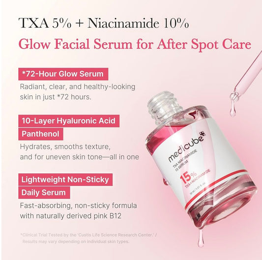 Benefits of Medicube Niacinamide 15 Serum including pore tightening and even skin tone