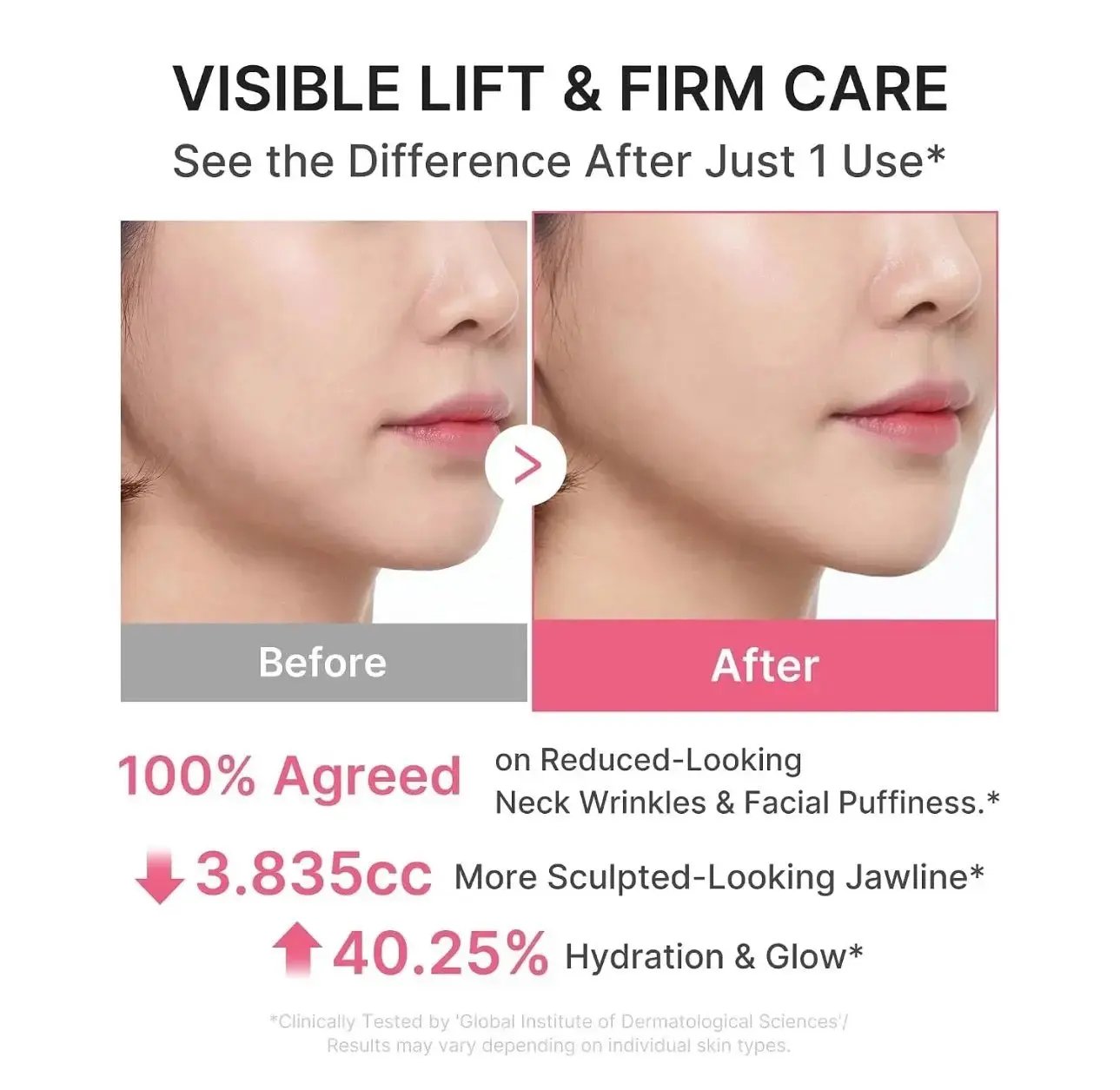 Rich hydrating texture of Medicube PDRN collagen gua sha neck wrinkle cream.
