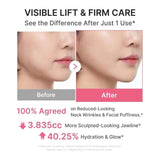 Rich hydrating texture of Medicube PDRN collagen gua sha neck wrinkle cream.