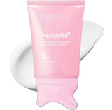 Medicube PDRN Collagen Gua Sha neck wrinkle cream in retail box for firming neck and jawline.