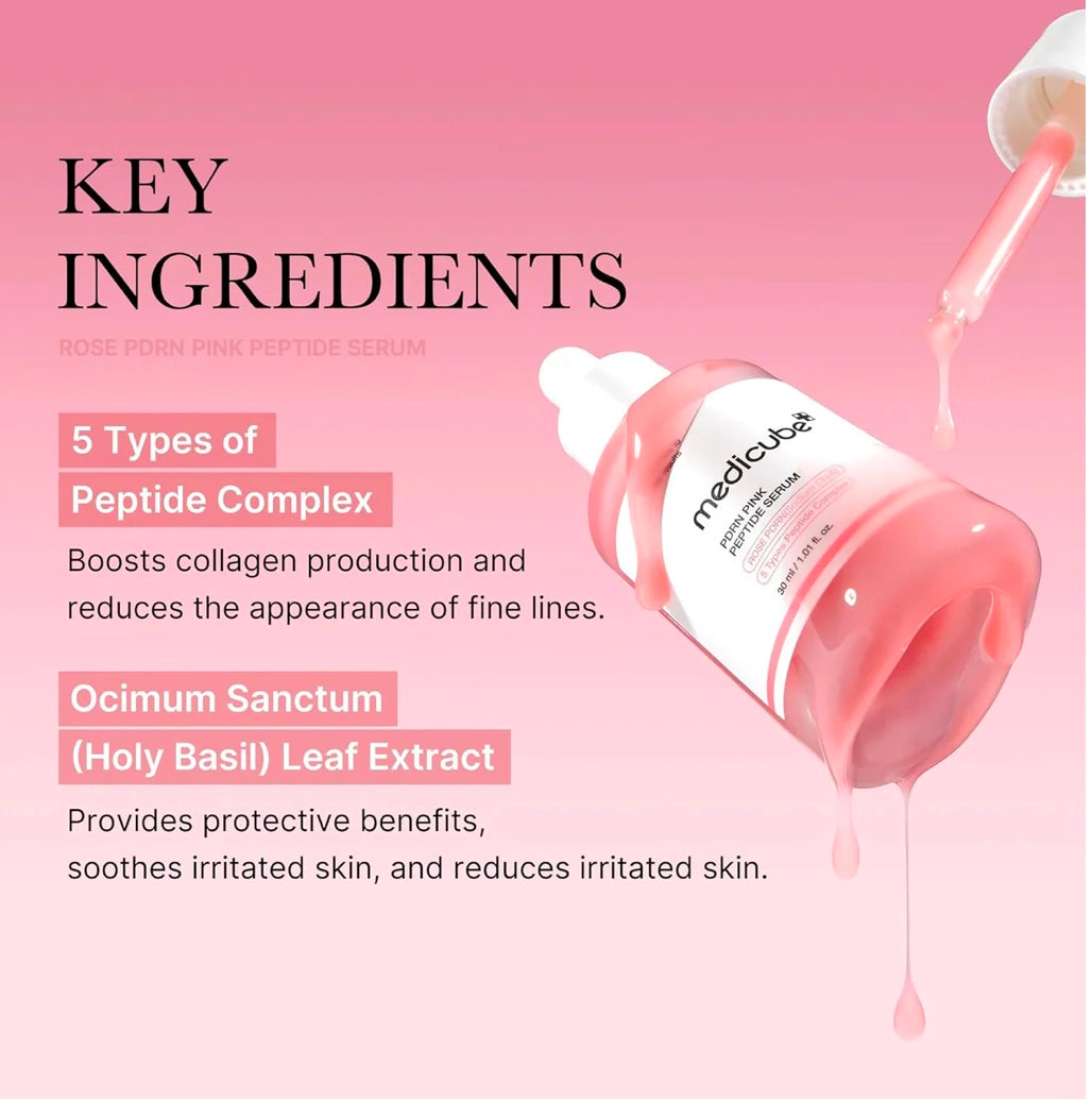 Salmon collagen complex and peptide-focused ingredient callout — designed to help strengthen the skin barrier and improve elasticity.