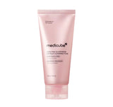 Close up of pink micro capsules dissolving in Medicube PDRN Pink Glutathione Capsule Foam