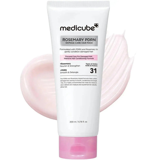 medicube rosemary PDRN damage care hair mask 200ml front view – Korean bonding treatment for over-damaged hair