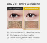 Close up of the lightweight, fast-absorbing gel texture of the Medicube Turmeric Vita Eye Gel Serum.