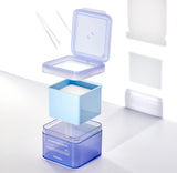 Open jar of Mediheal Watermide Pore Tightening Essence Pad with built-in tweezers for easy hygiene.
