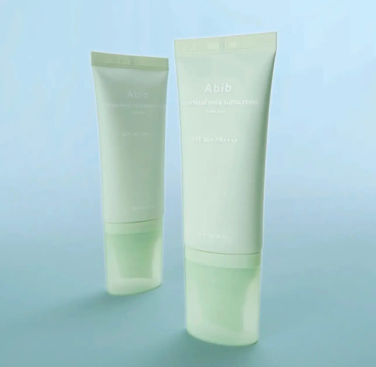 Side view of the mild sunscreen relief tube showing the sleek design.