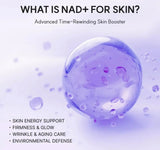 Lightweight gel texture of the Arencia NAD+ Booster serum absorbing quickly without heaviness.