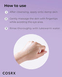 Highlighting natural ingredients like bamboo powder in the COSRX goodnight soft peeling gel formula.