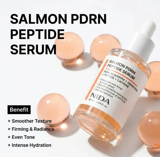 Lightweight PDRN peptide serum texture – fast-absorbing, non-sticky Korean face serum